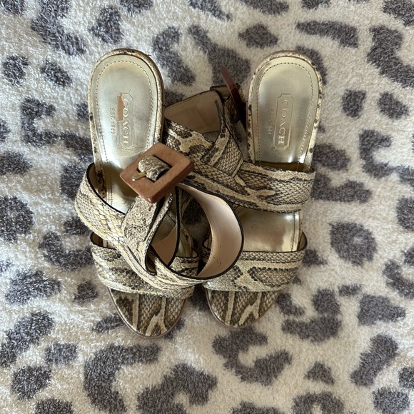 Snake Print Coach Heels - Picture 2 of 7